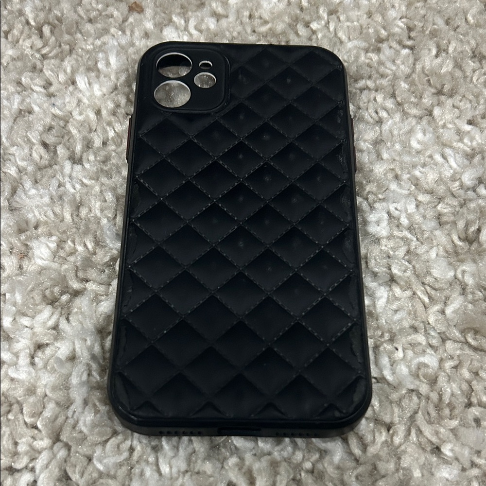 Black Quilted Phone Case
